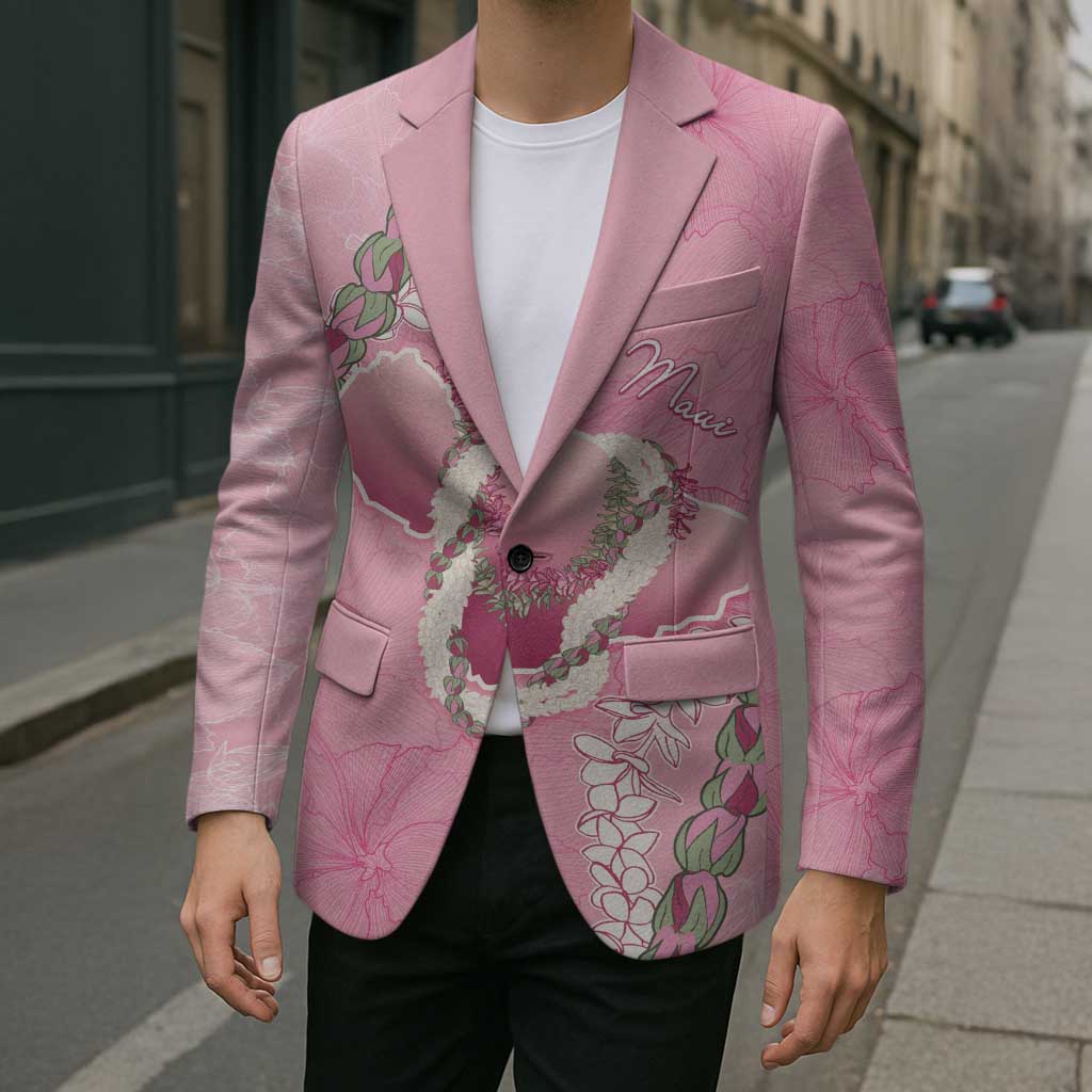 Hawaii Maui Island Flowers Lei Blazer Lokelani Rose Pink LT7 - Polynesian Pride