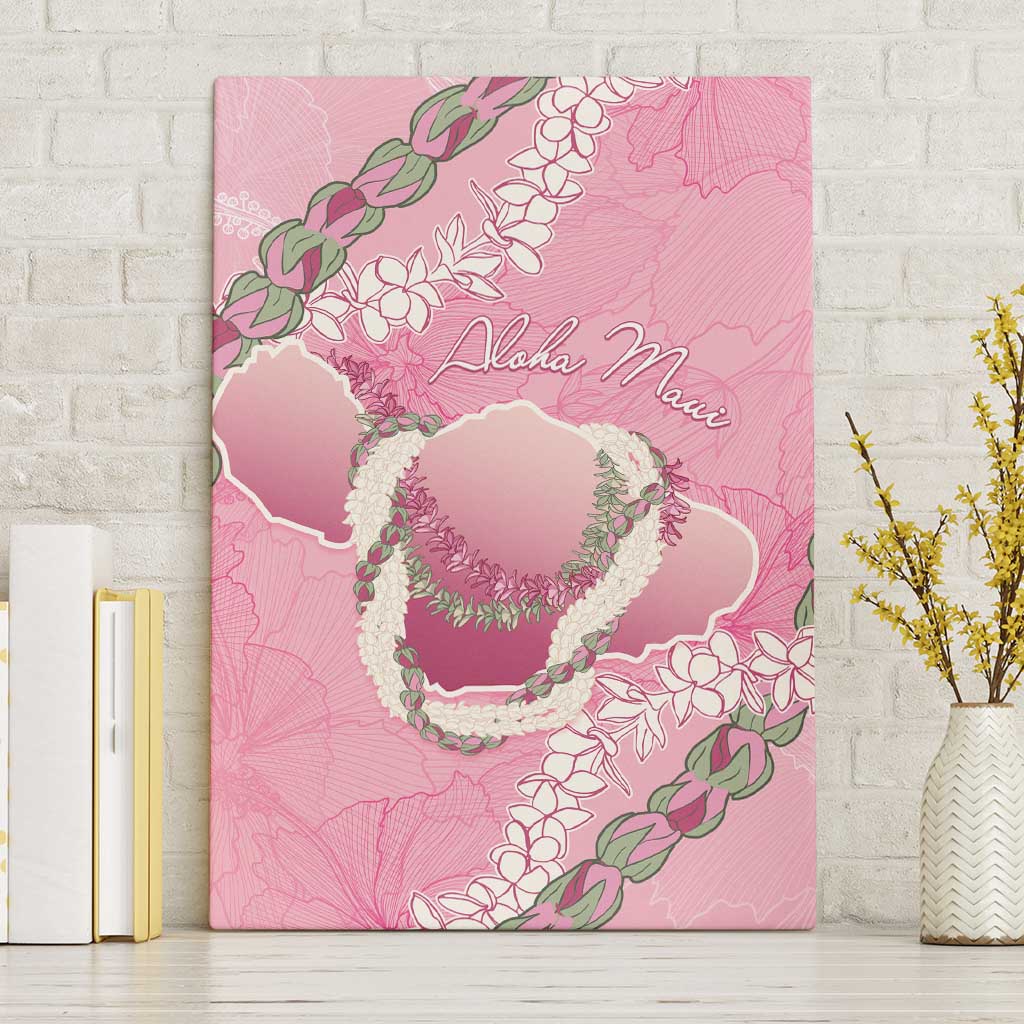 Hawaii Maui Island Flowers Lei Canvas Wall Art Lokelani Rose Pink LT7 Without Frame Pink - Polynesian Pride