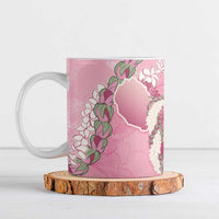 Hawaii Maui Island Flowers Lei Ceramic Mug Lokelani Rose Pink