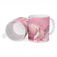 Hawaii Maui Island Flowers Lei Ceramic Mug Lokelani Rose Pink