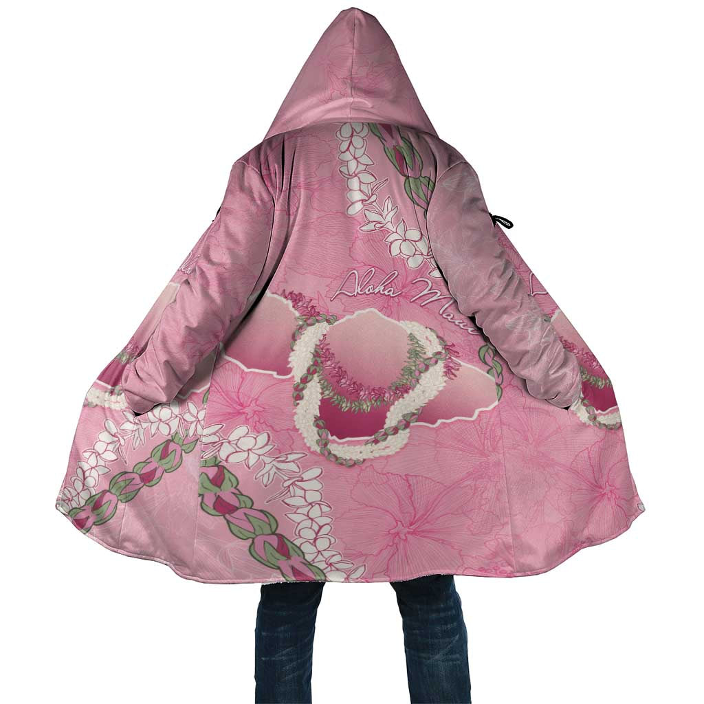 Hawaii Maui Island Flowers Lei Cloak Lokelani Rose Pink LT7 Unisex Pink - Polynesian Pride
