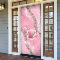 Hawaii Maui Island Flowers Lei Door Cover Lokelani Rose Pink