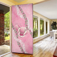 Hawaii Maui Island Flowers Lei Door Cover Lokelani Rose Pink