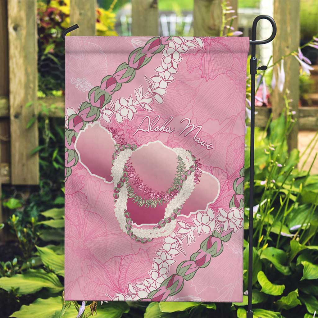 Hawaii Maui Island Flowers Lei Garden Flag Lokelani Rose Pink LT7 Garden Flag Pink - Polynesian Pride