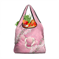Hawaii Maui Island Flowers Lei Grocery Bag Lokelani Rose Pink LT7 1-pack One Size Pink - Polynesian Pride