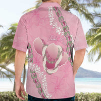 Hawaii Maui Island Flowers Lei Hawaiian Shirt Lokelani Rose Pink LT7 - Polynesian Pride