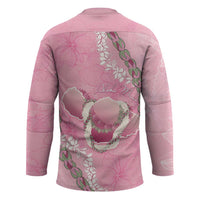 Hawaii Maui Island Flowers Lei Hockey Jersey Lokelani Rose Pink LT7 - Polynesian Pride