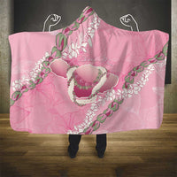 Hawaii Maui Island Flowers Lei Hooded Blanket Lokelani Rose Pink LT7 - Polynesian Pride