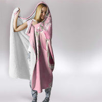 Hawaii Maui Island Flowers Lei Hooded Blanket Lokelani Rose Pink LT7 - Polynesian Pride