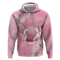 Hawaii Maui Island Flowers Lei Hoodie Lokelani Rose Pink LT7 Pullover Hoodie Pink - Polynesian Pride