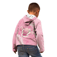 Hawaii Maui Island Flowers Lei Kid Hoodie Lokelani Rose Pink LT7 - Polynesian Pride