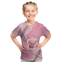 Hawaii Maui Island Flowers Lei Kid T Shirt Lokelani Rose Pink LT7 Pink - Polynesian Pride