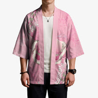 Hawaii Maui Island Flowers Lei Kimono Lokelani Rose Pink LT7 - Polynesian Pride