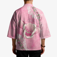 Hawaii Maui Island Flowers Lei Kimono Lokelani Rose Pink LT7 - Polynesian Pride