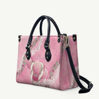 Hawaii Maui Island Flowers Lei Leather Bag Lokelani Rose Pink LT7 Pink - Polynesian Pride