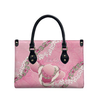 Hawaii Maui Island Flowers Lei Leather Bag Lokelani Rose Pink LT7 - Polynesian Pride