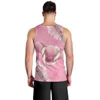 Hawaii Maui Island Flowers Lei Men Tank Top Lokelani Rose Pink LT7 - Polynesian Pride
