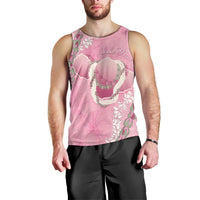 Hawaii Maui Island Flowers Lei Men Tank Top Lokelani Rose Pink LT7 - Polynesian Pride