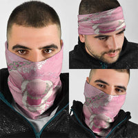 Hawaii Maui Island Flowers Lei Neck Gaiter Lokelani Rose Pink LT7 - Polynesian Pride