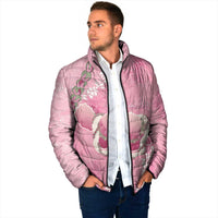 Hawaii Maui Island Flowers Lei Padded Jacket Lokelani Rose Pink LT7 - Polynesian Pride