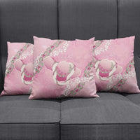 Hawaii Maui Island Flowers Lei Pillow Cover Lokelani Rose Pink LT7 - Polynesian Pride