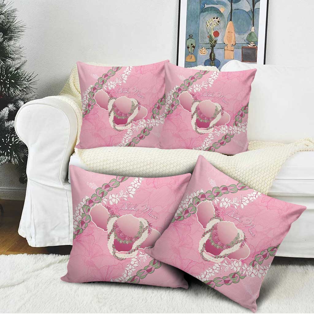 Hawaii Maui Island Flowers Lei Pillow Cover Lokelani Rose Pink LT7 - Polynesian Pride
