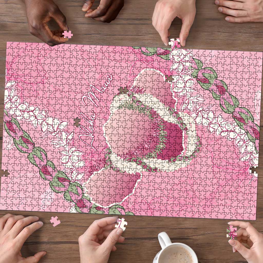 Hawaii Maui Island Flowers Lei Puzzle Lokelani Rose Pink LT7 - Polynesian Pride