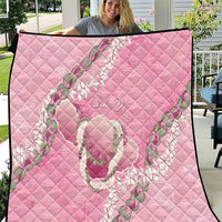 Hawaii Maui Island Flowers Lei Quilt Lokelani Rose Pink LT7 Pink - Polynesian Pride