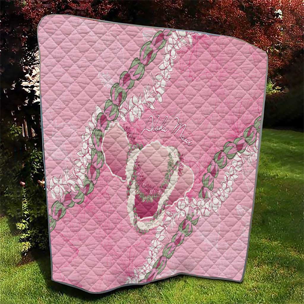 Hawaii Maui Island Flowers Lei Quilt Lokelani Rose Pink LT7 - Polynesian Pride