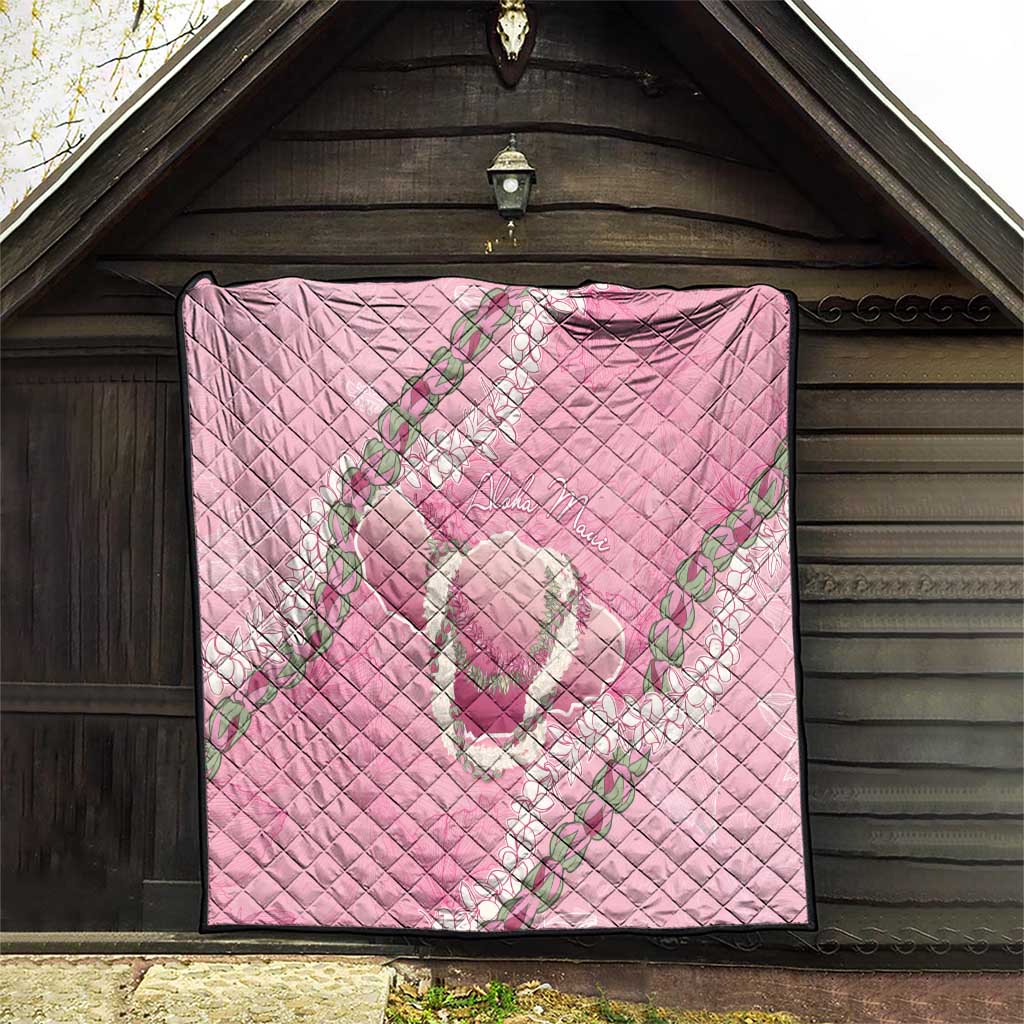 Hawaii Maui Island Flowers Lei Quilt Lokelani Rose Pink LT7 - Polynesian Pride