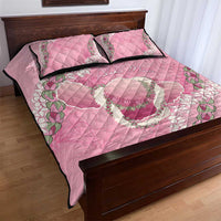 Hawaii Maui Island Flowers Lei Quilt Bed Set Lokelani Rose Pink LT7 - Polynesian Pride