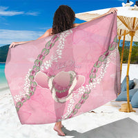 Hawaii Maui Island Flowers Lei Sarong Lokelani Rose Pink LT7 One Size 44 x 66 inches Pink - Polynesian Pride