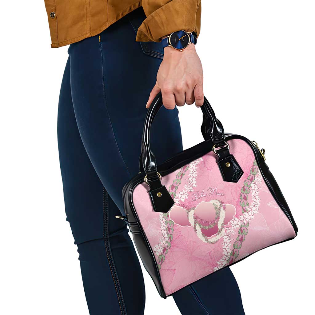 Hawaii Maui Island Flowers Lei Shoulder Handbag Lokelani Rose Pink LT7 - Polynesian Pride