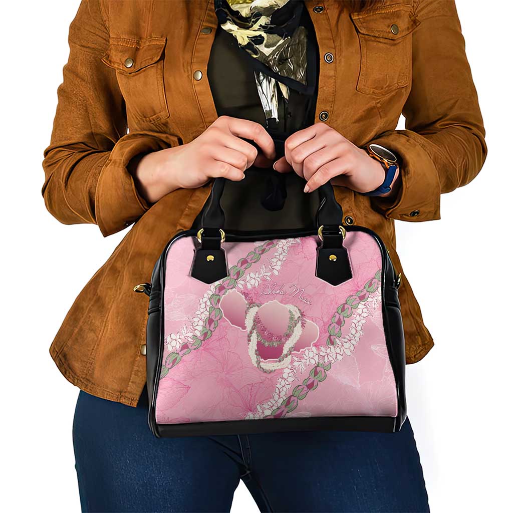 Hawaii Maui Island Flowers Lei Shoulder Handbag Lokelani Rose Pink LT7 - Polynesian Pride