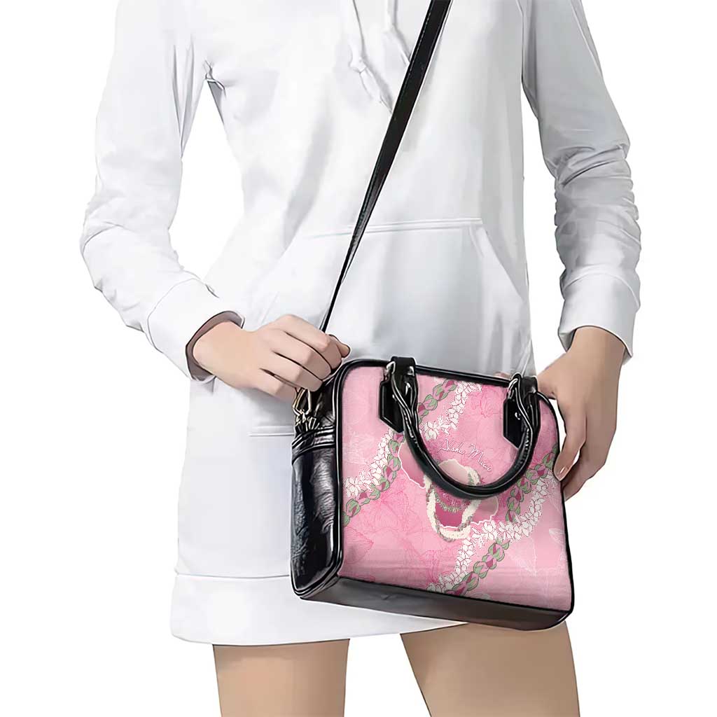 Hawaii Maui Island Flowers Lei Shoulder Handbag Lokelani Rose Pink LT7 - Polynesian Pride