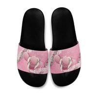 Hawaii Maui Island Flowers Lei Slide Sandals Lokelani Rose Pink LT7 Pink - Polynesian Pride