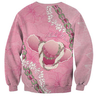 Hawaii Maui Island Flowers Lei Sweatshirt Lokelani Rose Pink LT7 - Polynesian Pride