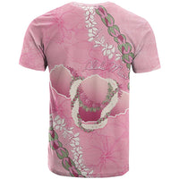 Hawaii Maui Island Flowers Lei T Shirt Lokelani Rose Pink LT7 - Polynesian Pride