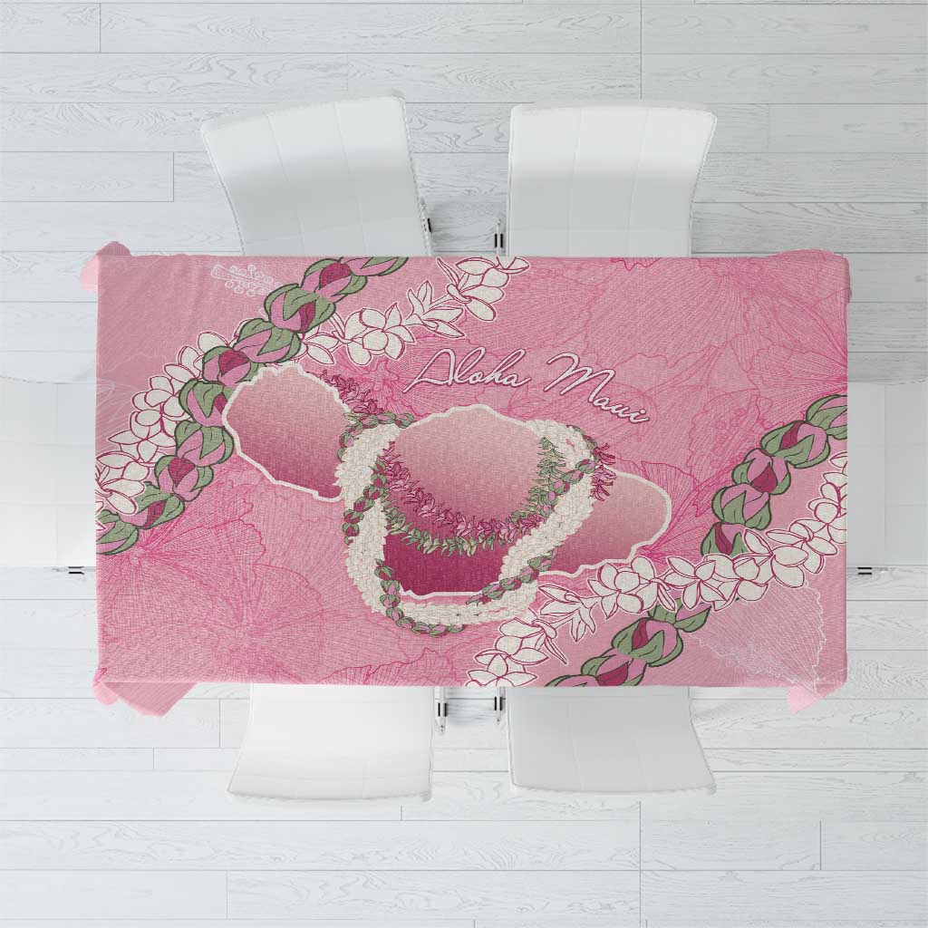 Hawaii Maui Island Flowers Lei Tablecloth Lokelani Rose Pink LT7 Pink - Polynesian Pride