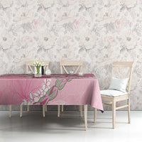 Hawaii Maui Island Flowers Lei Tablecloth Lokelani Rose Pink LT7 - Polynesian Pride