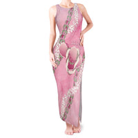 Hawaii Maui Island Flowers Lei Tank Maxi Dress Lokelani Rose Pink