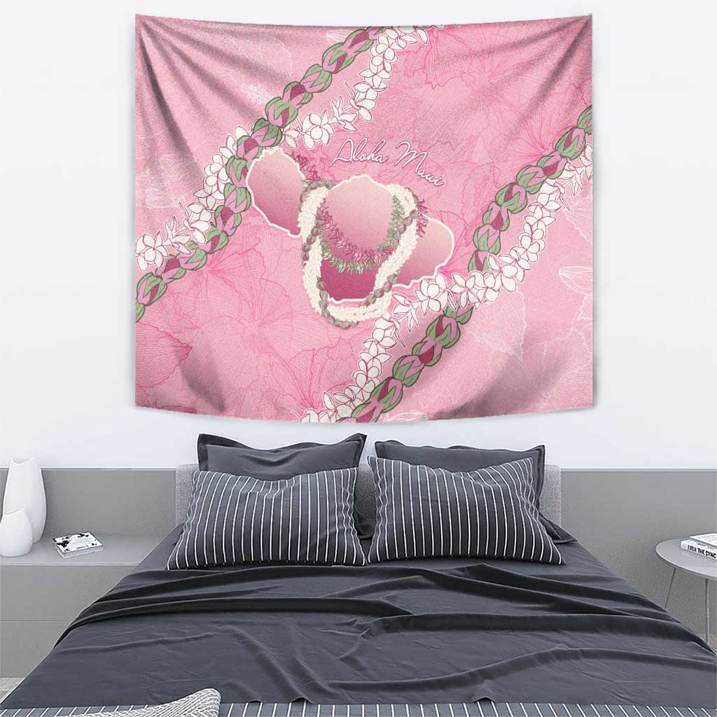 Hawaii Maui Island Flowers Lei Tapestry Lokelani Rose Pink LT7 - Polynesian Pride