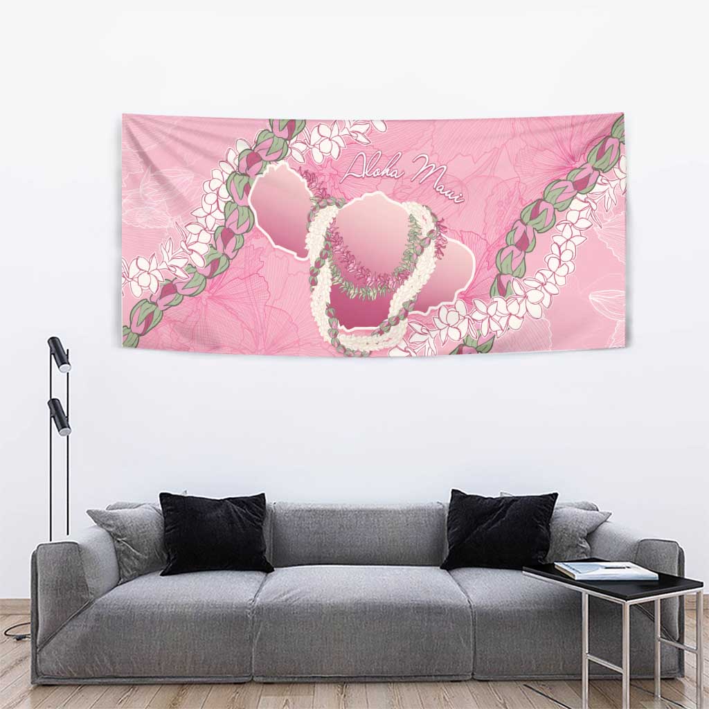 Hawaii Maui Island Flowers Lei Tapestry Lokelani Rose Pink LT7 - Polynesian Pride