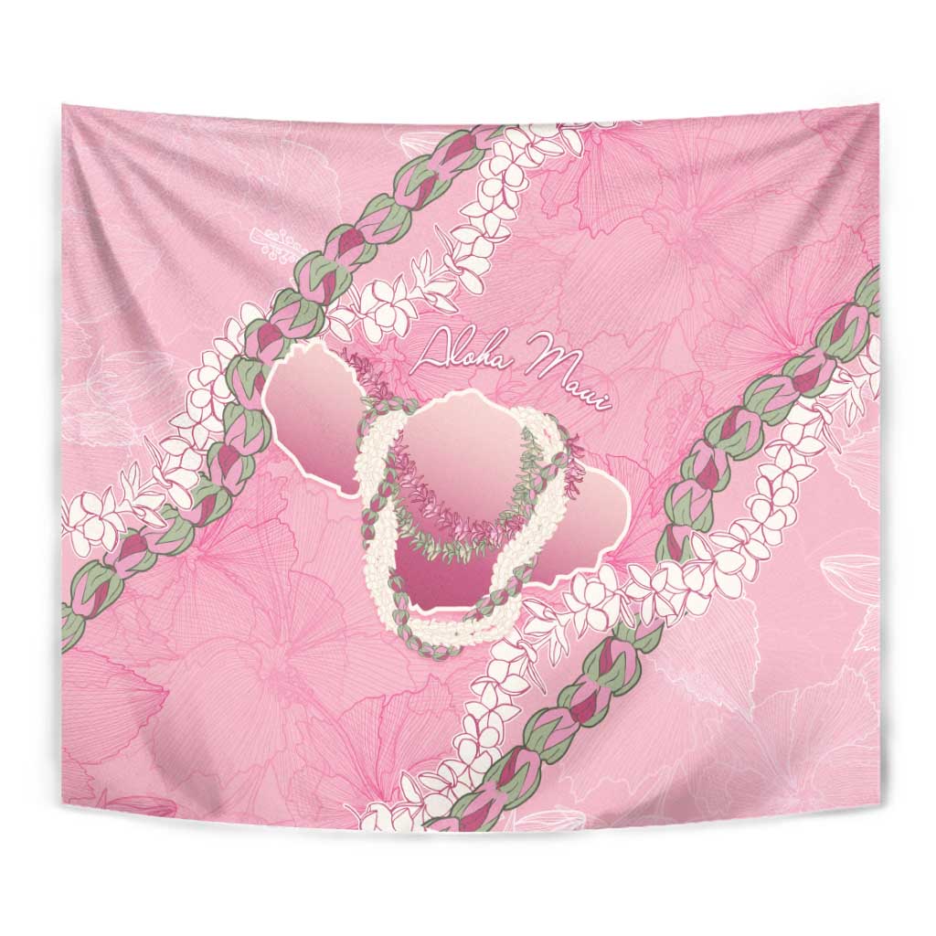 Hawaii Maui Island Flowers Lei Tapestry Lokelani Rose Pink LT7 - Polynesian Pride