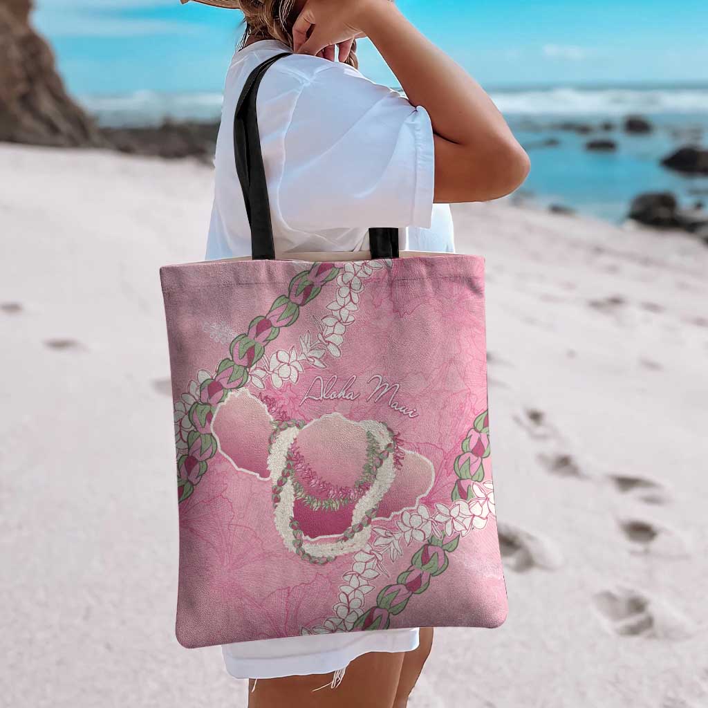 Hawaii Maui Island Flowers Lei Tote Bag Lokelani Rose Pink LT7 - Polynesian Pride