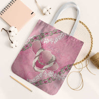 Hawaii Maui Island Flowers Lei Tote Bag Lokelani Rose Pink LT7 White Strap One Size Pink - Polynesian Pride
