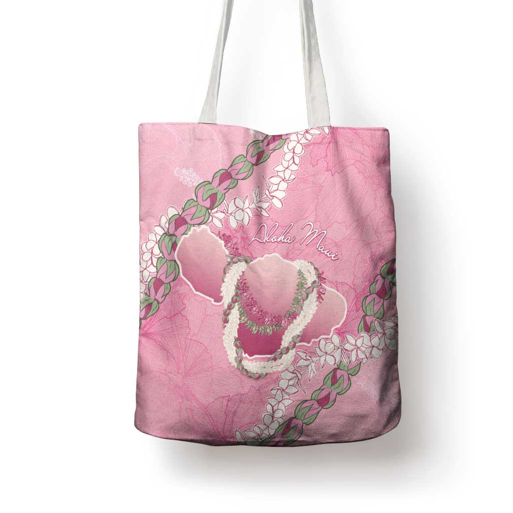 Hawaii Maui Island Flowers Lei Tote Bag Lokelani Rose Pink LT7 - Polynesian Pride