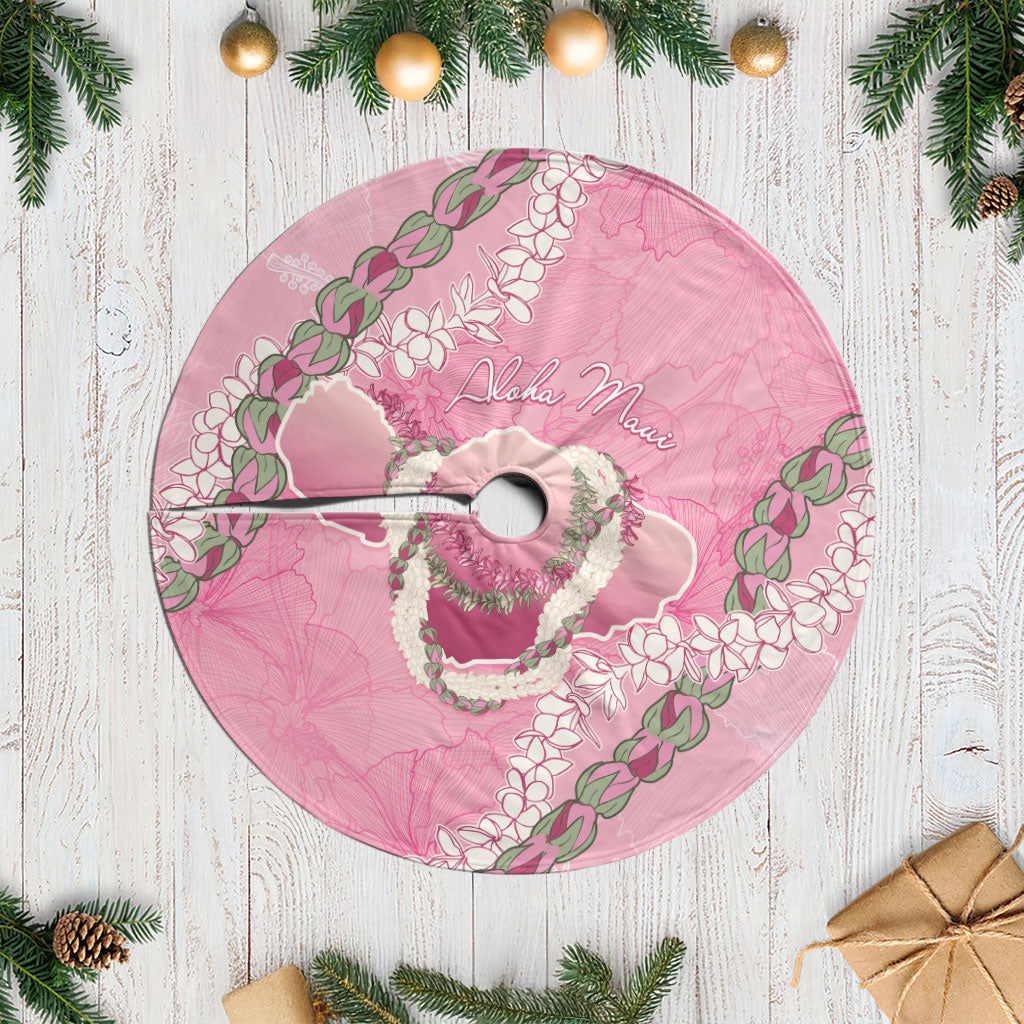 Hawaii Maui Island Flowers Lei Tree Skirt Lokelani Rose Pink LT7 Casual Pink - Polynesian Pride