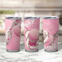 Hawaii Maui Island Flowers Lei Tumbler Cup Lokelani Rose Pink