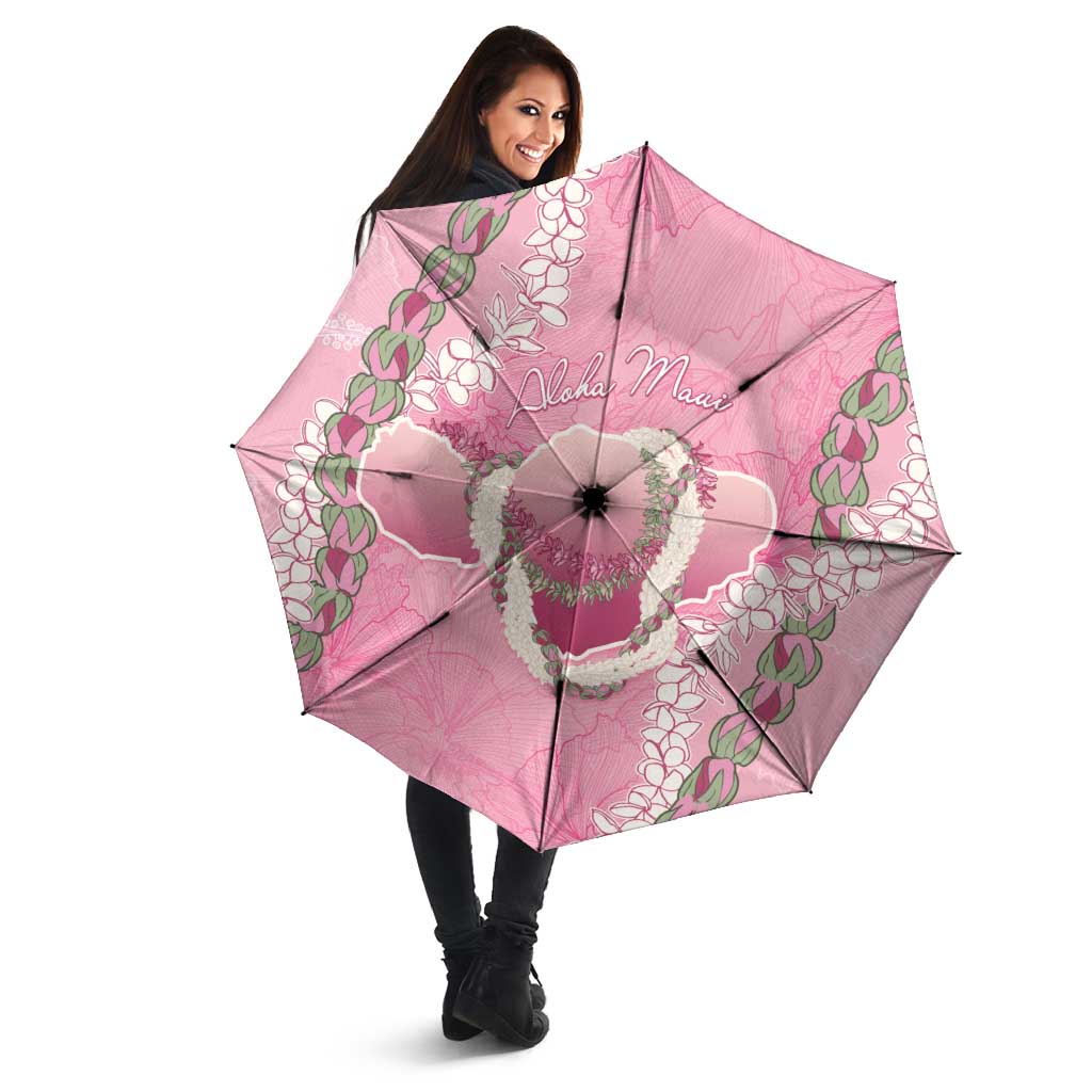 Hawaii Maui Island Flowers Lei Umbrella Lokelani Rose Pink LT7 - Polynesian Pride